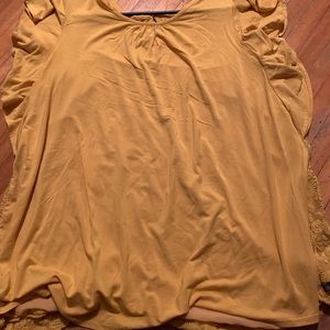 Matilda Jane size large mustard yellow shirt.